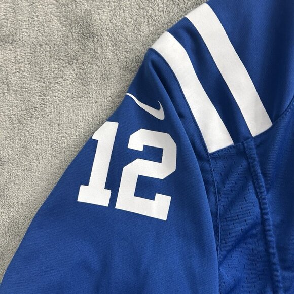 Nike Jersey Youth Boys L Blue Indianapolis Colts #12 Andrew Luck NFL On Field - Picture 8 of 13